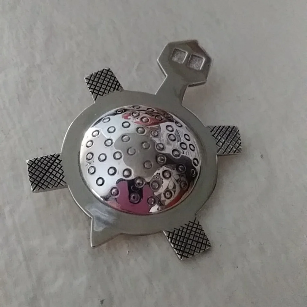 Native American Navajo Sterling Turtle Pin - Picture 4 of 8